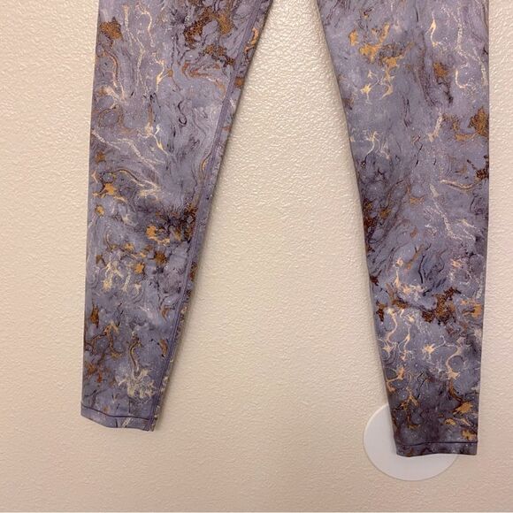 Athleta Girl Chit Chat Leggings Marble copper Purple Gray size XXL 16/woman S-M - Picture 3 of 13